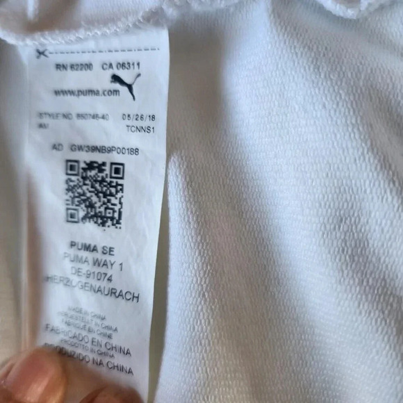 Puma Top Blouse Women's Medium Gray Nu-Tility Logo Long Sleeve Crew Neck - Picture 7 of 8